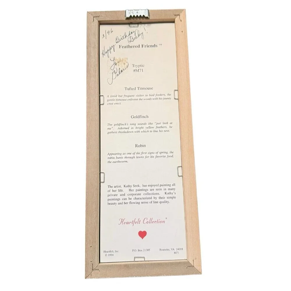 Heartfelt Collection Matted Bird Print Fold Frame 4